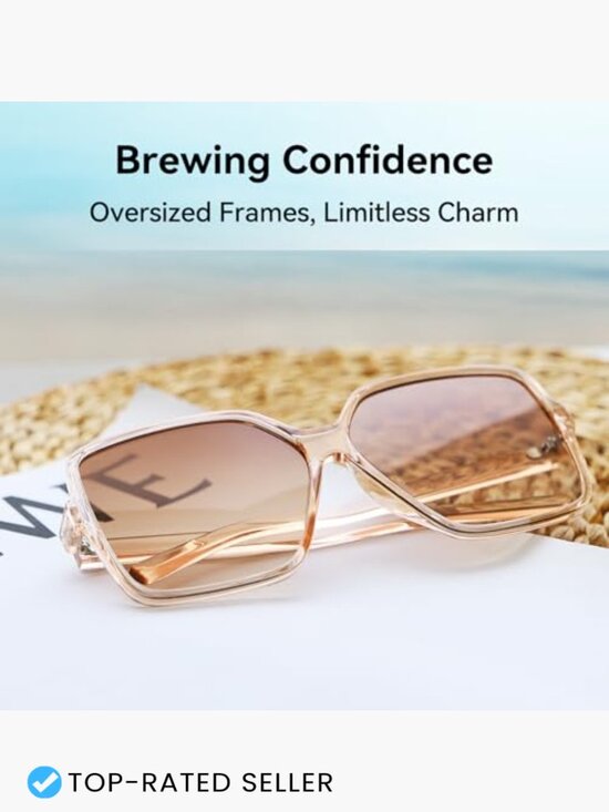 Oversized Square Sunglasses UV Protection Retro Fashion Shades Unisex main image 6